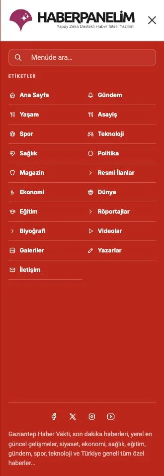 Mobile Menu — Compact Accent